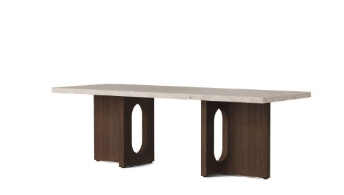 Audo Copenhagen Androgyne Loungetisch 120x45 cm - Dunkel gebeizte Eiche / Kunis Brescia Marmor