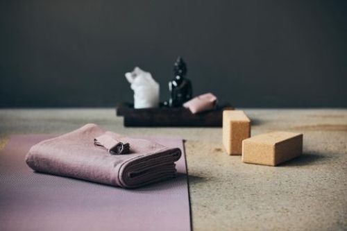 Nordal Yoga-Baumwolldecke 150 x 200 cm – Beige