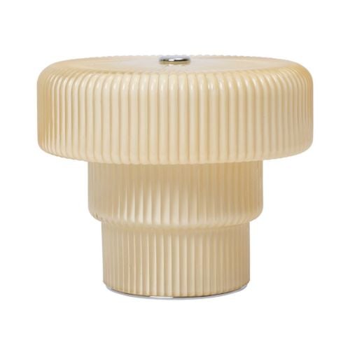 Ferm Living Ripple Portable Lamp H: 10 cm - Opal Glas/Oat