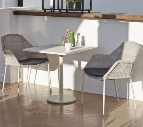 Cane-line Outdoor Go Cafétisch 75x75 cm - Weiß/Weiß