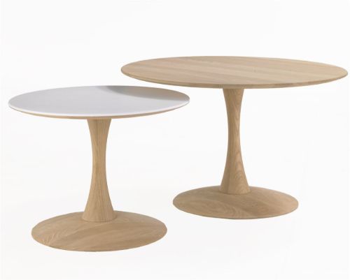 Snedkergaarden Nanna Ditzel Trisse Couchtisch ND 109 Ø: 90 cm – Unbehandelte Eiche