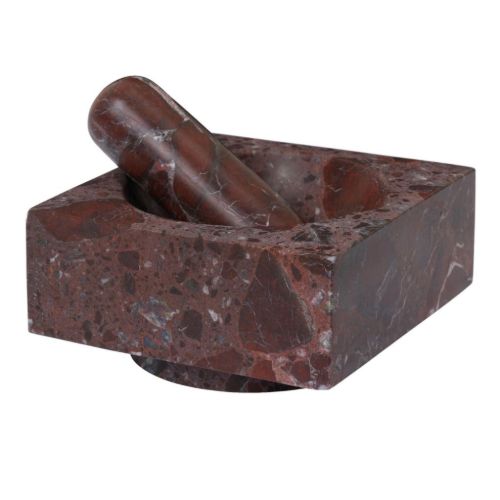 Ferm Living Tvara Morter - Marmor/Rosso Levanto
