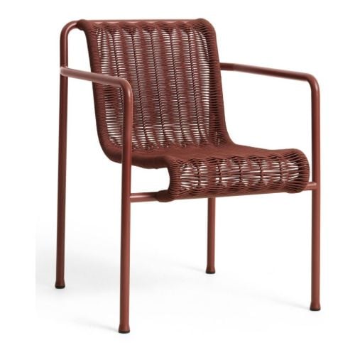 HAY Palissade Cord Dining Arm Chair SH: 45 cm - Iron Red FORUDBESTIL: AUGUST 2026