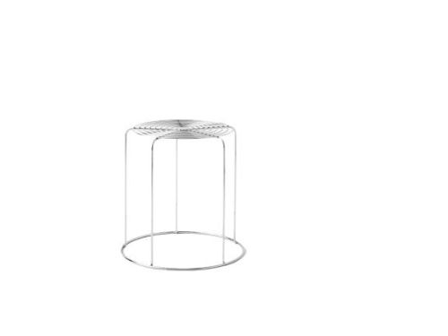 &Tradition Wire Stool VP11 H: 42 cm - Mirror Polished Steel