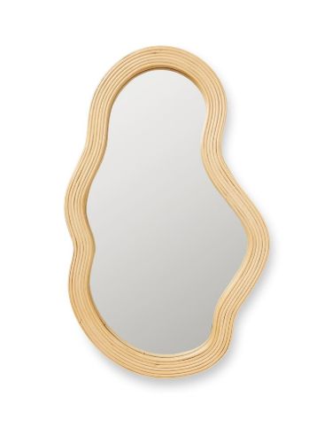 Ferm Living Pond Mirror - Medium H: 72,5 cm - Rattan - Natural