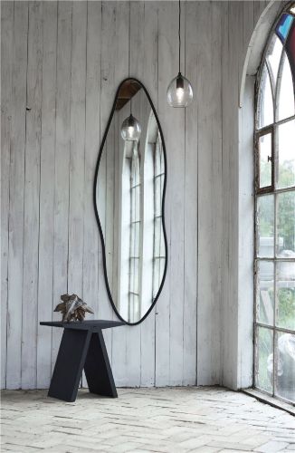 MUUBS Michigan Wandspiegel L H: 166 cm – Schwarz 