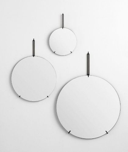 Moebe Wandspiegel Ø: 70 cm - Schwarz