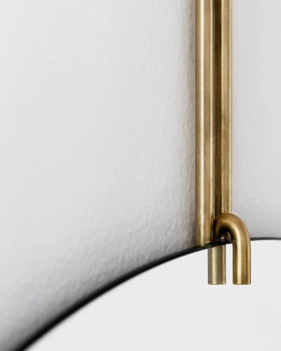 Moebe Wandspiegel Ø: 50 cm - Messing
