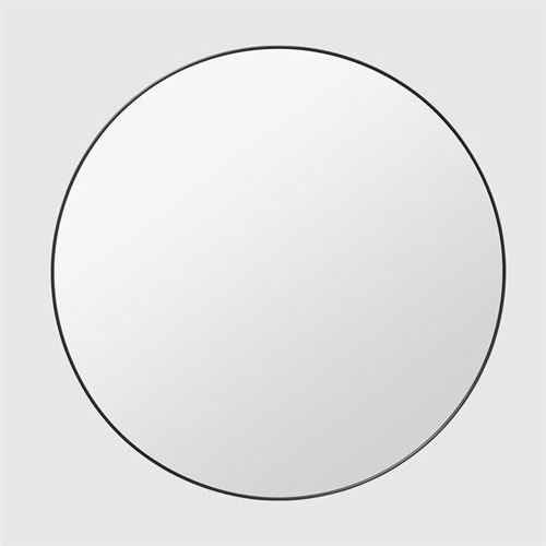 GUBI Wall Mirror Ø:110 cm - Black Brass