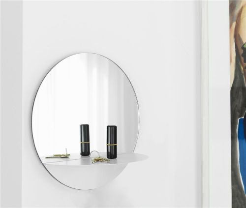 Normann Copenhagen Horizon Runder Wandspiegel Ø: 34 cm – Weiß