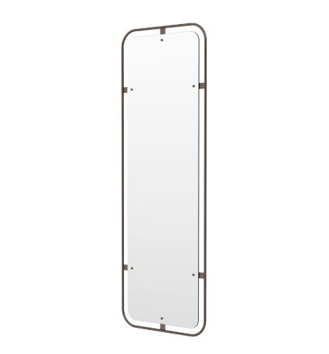 Audo Copenhagen Nimbus Rechteckiger Spiegel H: 158,4 cm – Messing bronziert