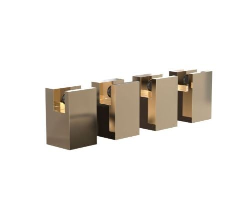 FROST QUADRA Spejlholder 5 sæt á 4 stk H: 3,6 cm - Poleret guld