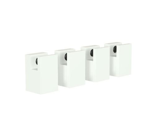 FROST QUADRA Spejlholder 5 sæt á 4 stk H: 3,6 cm - Mat hvid