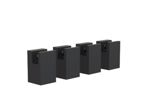 FROST QUADRA Spejlholder 5 sæt á 4 stk H: 3,6 cm - Mat sort