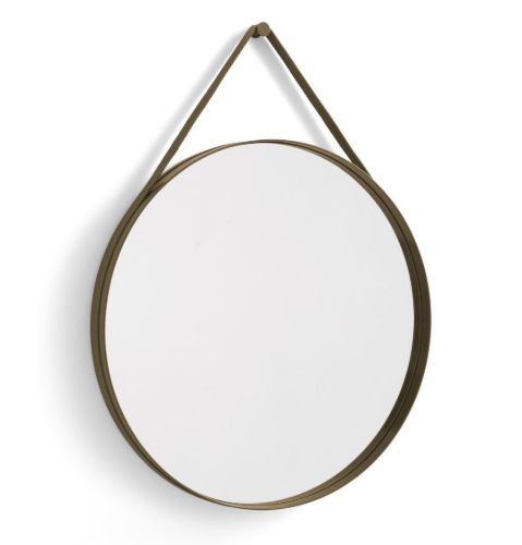 HAY Strap Mirror No. 2 Ø: 70 cm - Light Brown
