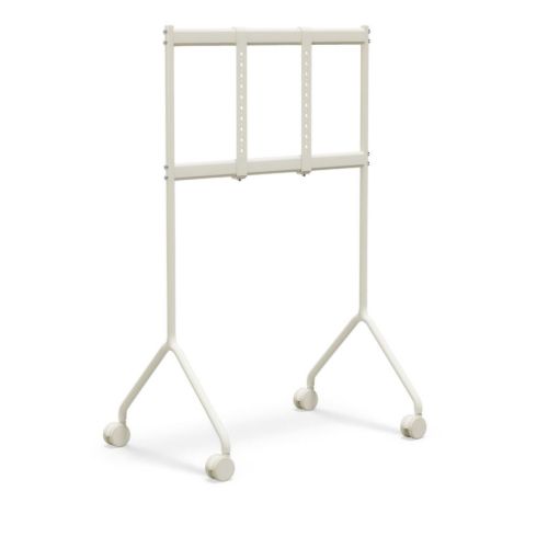 Pedestal Moon Light Rollin' TV-Stander - Metal/Pearl
