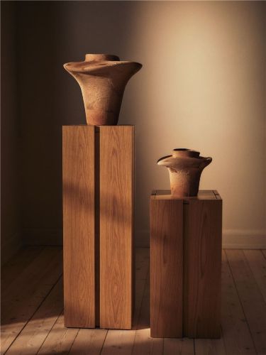 Ferm Living Evio Vase H: 35 cm - Gebranntes Umbra