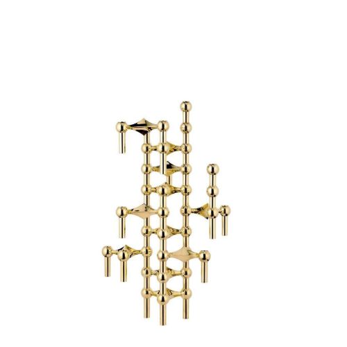 STOFF Nagel Kerzenhalter H: 6,5 cm – Massives Messing
