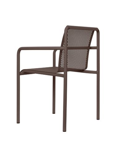 Ferm Living Dapple Stuhl m. Armlehne SH: 45 cm - Dunkle Schokolade