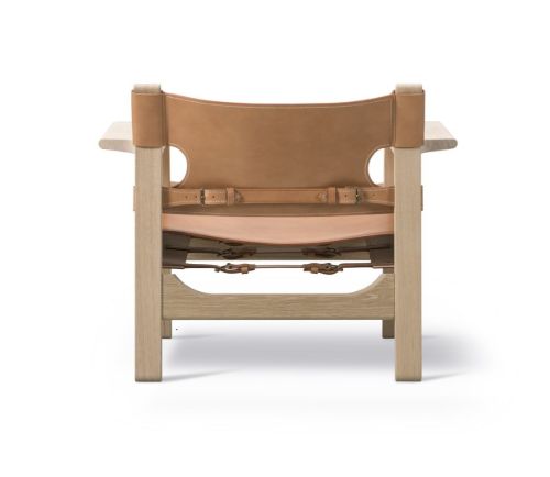 Fredericia Furniture 2226 Der spanische Stuhl von Børge Mogensen SH: 33 cm – Naturleder/hell geölte Eiche