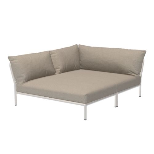 HOUE Level 2 Cozy Corner Left B: 173,5 cm - Muted White/Ash