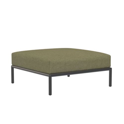 HOUE Level 2 Ottoman 81x81 cm - Dark Grey/Leaf