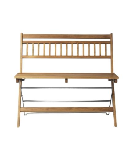 FDB Furniture M23 Lilleø Balkonbank SH: 45 cm - Teak natur geölt 