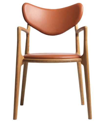 Ro Collection Salon Spisebordsstol Ryg og Sædepolstret - Olieret Eg/Sierra Cognac