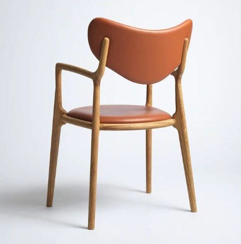 Ro Collection Salon Esszimmerstuhl, Rückenlehne und Sitz gepolstert, SH: 47 cm – Eiche/Sierra Cognac
