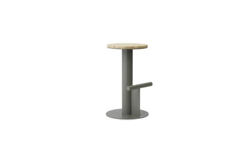 Normann Copenhagen Pole Barstol H: 65 cm - Grå Stål/Fyrretræ