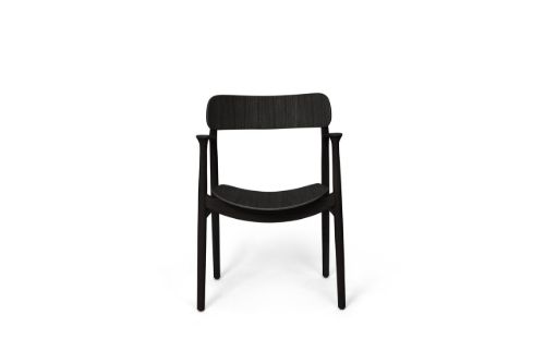 Bent Hansen Asger Træstol M. Træsæde H: 80 cm - Sortbejdset Eg