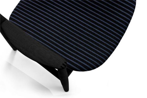Bent Hansen Asger Stuhl M. Polsterung H: 80 cm - Schwarz gebeizte Eiche/ 30-999/355 Langeland Nord F