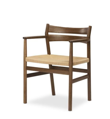 Bernstorffsminde Møbelfabrik BM2 Sessel SH: 46 cm – Ölbehandelte Räuchereiche/Naturgeflecht