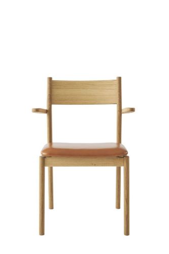 Duus & Møller Spisebordsstol Rosa M. Armlæn H: 80 cm - Massiv Eg/Camo Regina/Naturolie