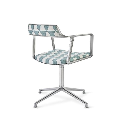 Vipp 452 Drehstuhlgleiter mit Rollen Guesthouse Edition - Aluminium / Mintgrün