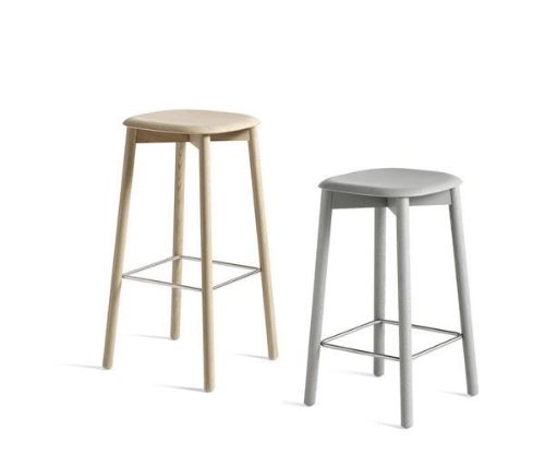 HAY Soft Edge 82 Barhocker Niedrig H: 65 cm - Lackierte Eiche / Eiche