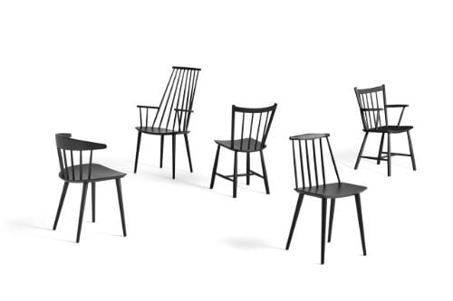HAY Børge Mogensen J41 Esszimmerstuhl SH: 44,5 cm – Schwarz lackierte Buche