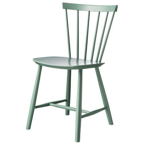 FDB Furniture J46 Poul M. Volther Stuhl SH: 45 cm - Staubgrün 