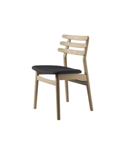 FDB Furniture J48 Stuhl Poul M. Volther Sitzhöhe: 46 cm - Eiche/Anthrazitgrau Textil