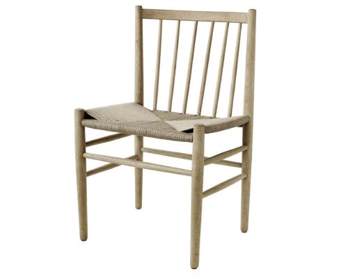 FDB Møbler J80 Jørgen Bækmark Stuhl SH: 45 cm – Eiche Natur/Geflecht