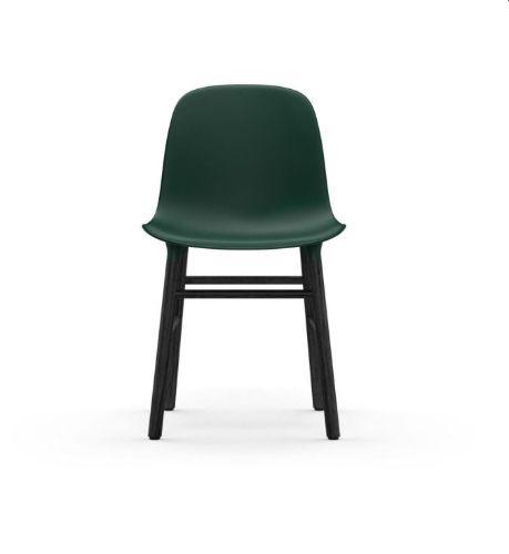 Normann Copenhagen Form Stuhl SH: 44cm - Grün/Schwarz