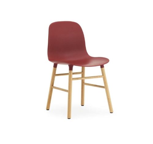 Normann Copenhagen Form Stol  - Rød/Eg