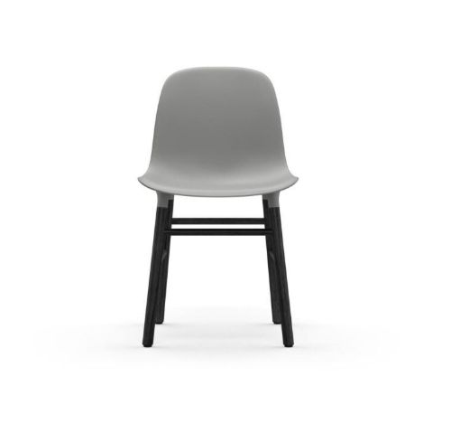 Normann Copenhagen Form Stuhl SH: 44 cm – Grau/Schwarz
