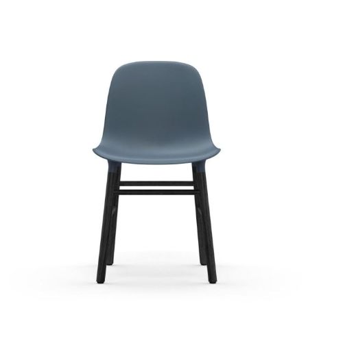 Normann Copenhagen Form Stuhl SH: 44cm - Blau/Schwarz