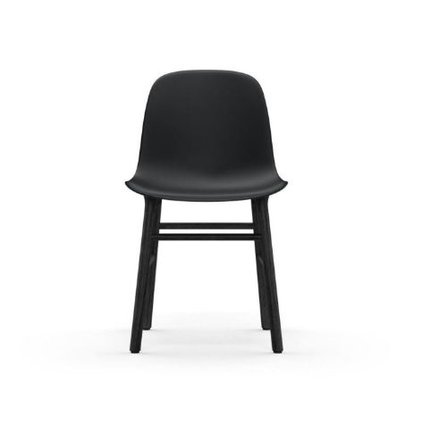 Normann Copenhagen Form Stuhl SH: 44cm - Schwarz/Schwarz