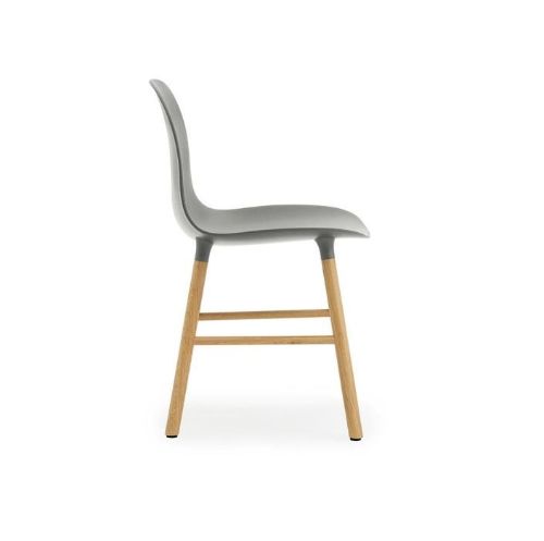 Normann Copenhagen Form Stuhl SH: 44 cm – Grau/Eiche