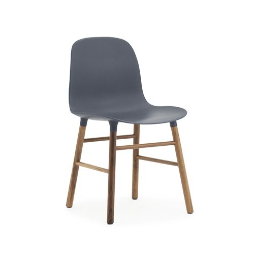 Normann Copenhagen Form Stol  - Blå/Valnød