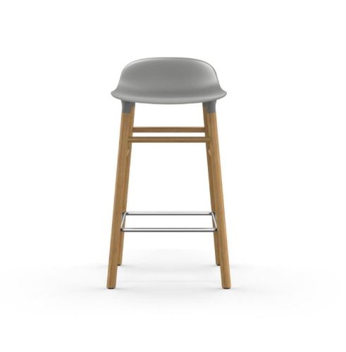 Normann Copenhagen Form Barhocker SH: 65cm – Grau/Eiche