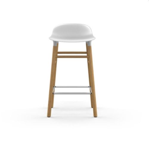 Normann Copenhagen Form Barhocker SH: 65cm – Weiß/Eiche