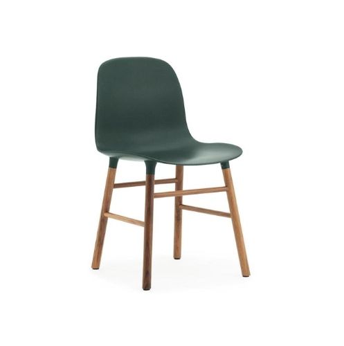 Normann Copenhagen Form Stol  - Grøn/Valnød